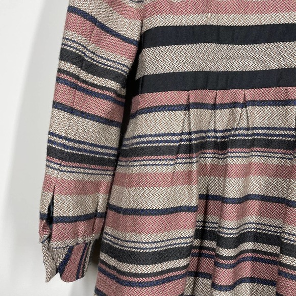 ANTHROPOLOGIE Elevenses Pattern Maker's Striped Coat 2 - Picture 7 of 13